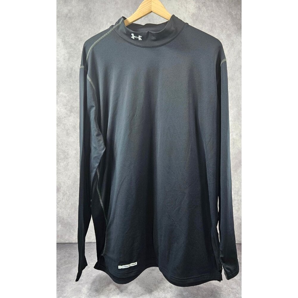Under Armour Men's Fit Ted Cold Gear Mock Collar Neck Long Sleeve Black 2XL GYM